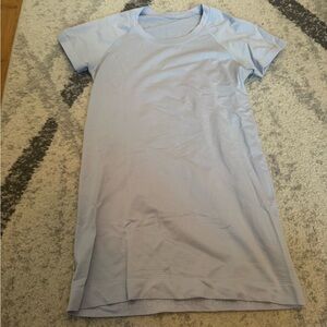 lululemon athletica Light Blue Short Sleeve Tee